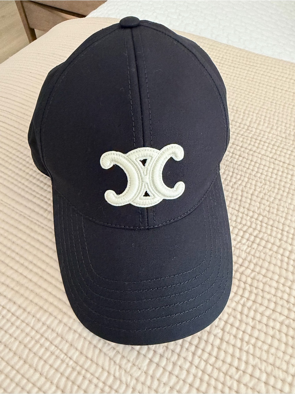 NWT Celine Black Triomphe Baseball Cap - Picture 7 of 10